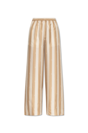 VIP【関税送料無料】希少 FENDI WHITE SILK PANTS Pants Silk White | Fendi
